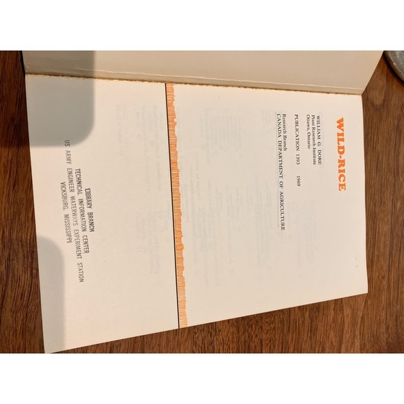 Wild-Rice WILLIAM G. DORE 1969 Canadian Department of Agriculture Book VTG - Picture 5 of 6